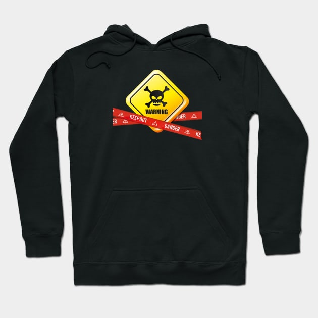 Danger Warning Line Hoodie by Arassa Army